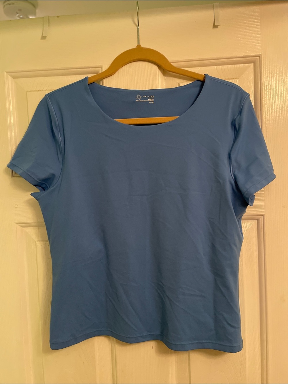 aerie Sky Blue Short Sleeve Scoop Neck Tee XL